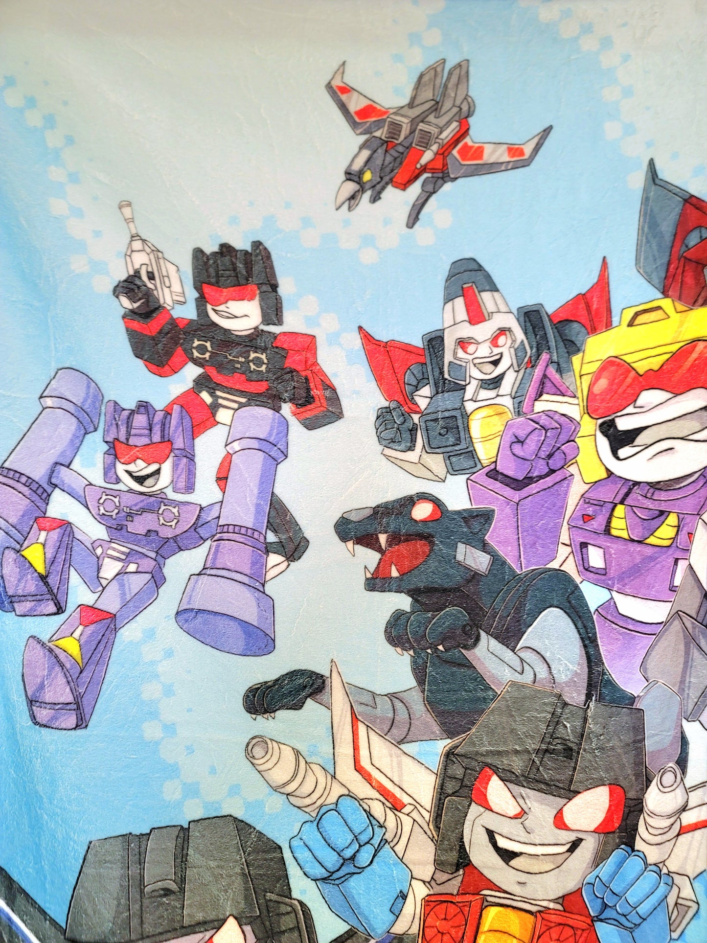 G1 Robot  Decepticon Transformers Throw Blanket