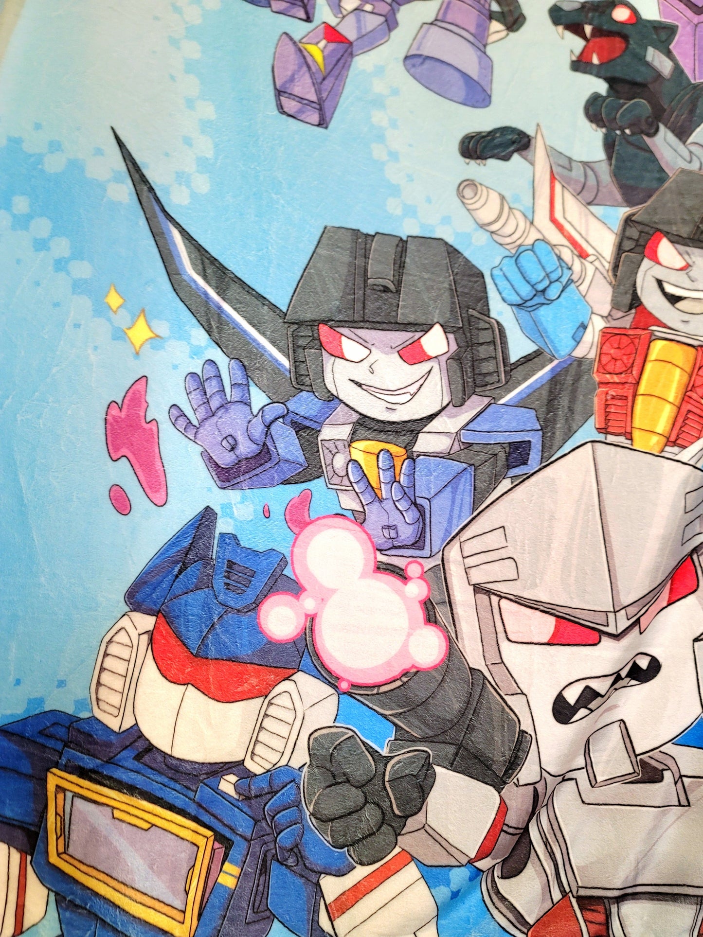 G1 Robot  Decepticon Transformers Throw Blanket