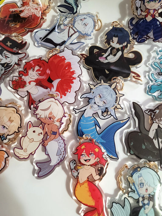 Honkai: Star Rail Mermaid Keychains