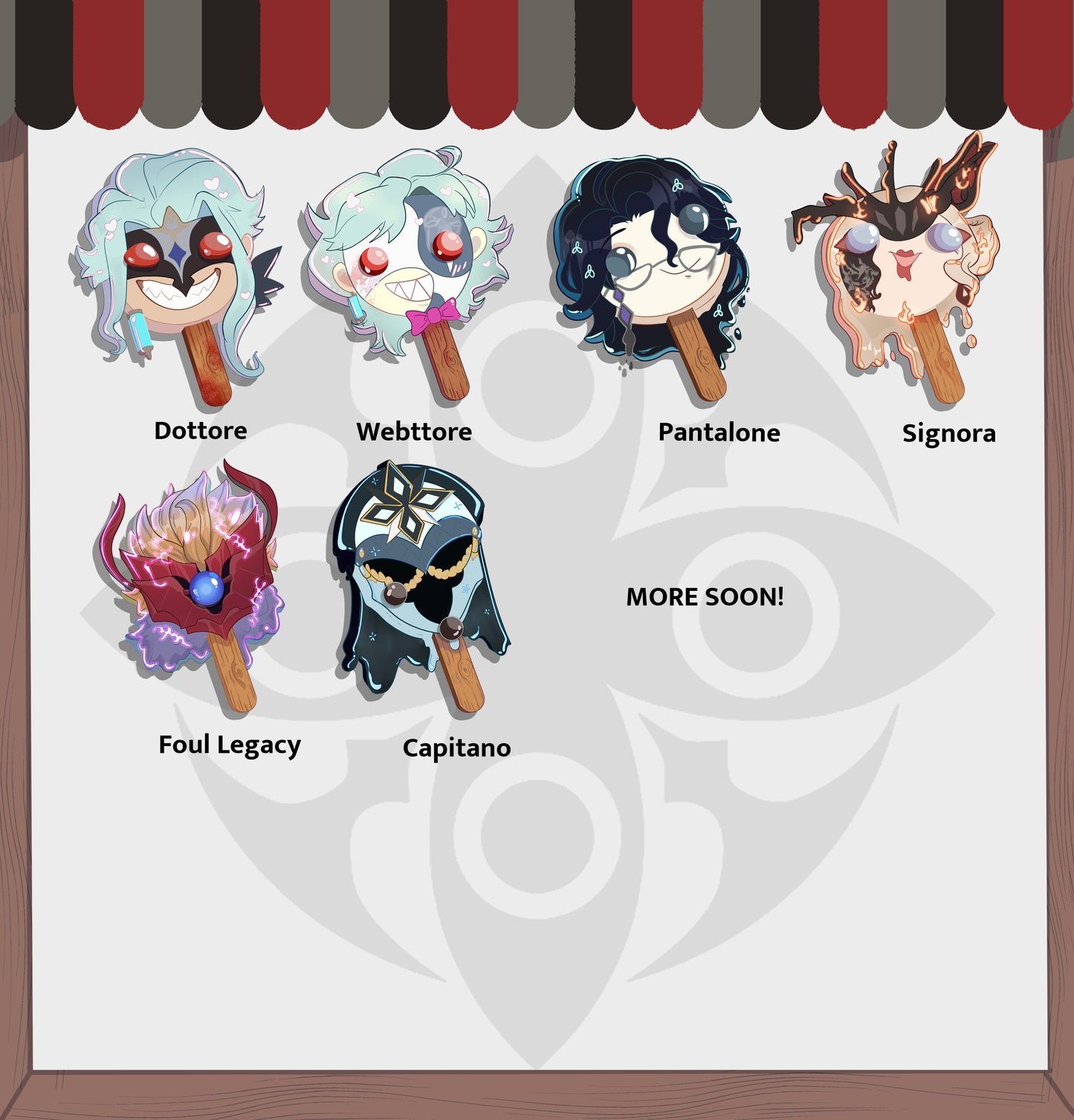 Fatui Collection :: Genshin Impact Popsicle Pins