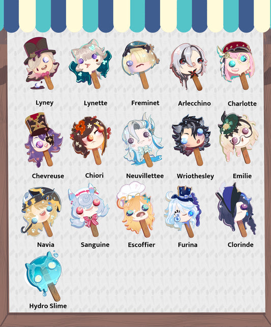 Fontaine Collection:: Genshin Impact Popsicle Pins